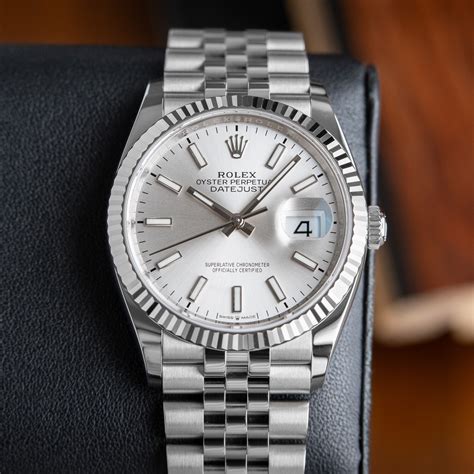 datejust silver dial 36.